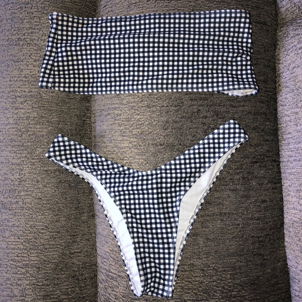 Black & White Checkered Bikini Set🖤